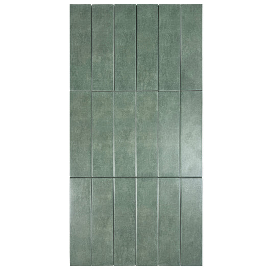 Chateau Luxe  Hunter Green Semimatte Porcelain Artisanal Tile