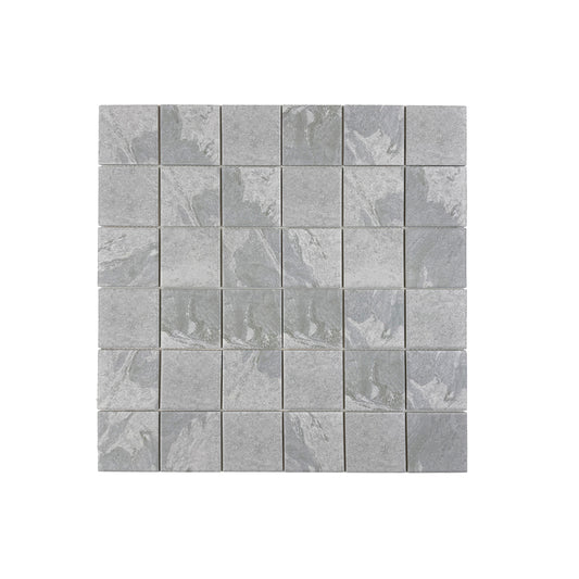 Majestic Natural Glacier Grey Stone Pattern Flat Surface Porcelain Mosaic