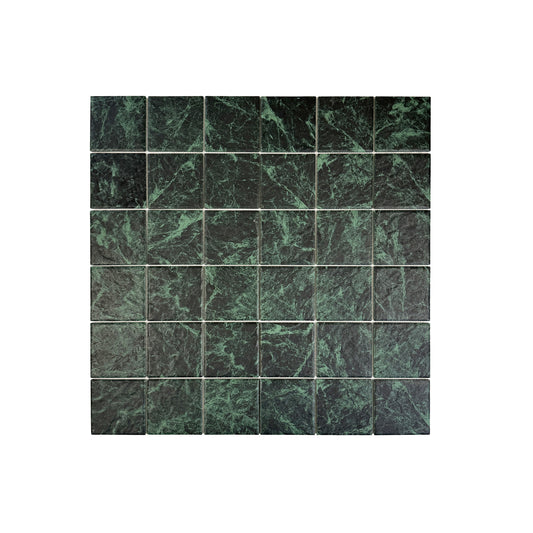 Majestic Natural Green Big Flower Marble Pattern Porcelain Mosaic