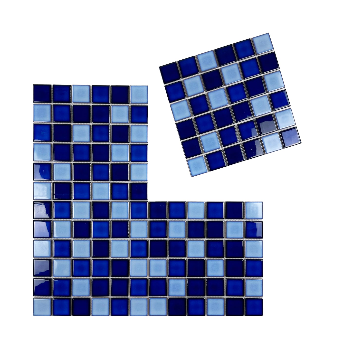 Mix Blue Kiln Vary Porcelain Mosaic (48x48mm)