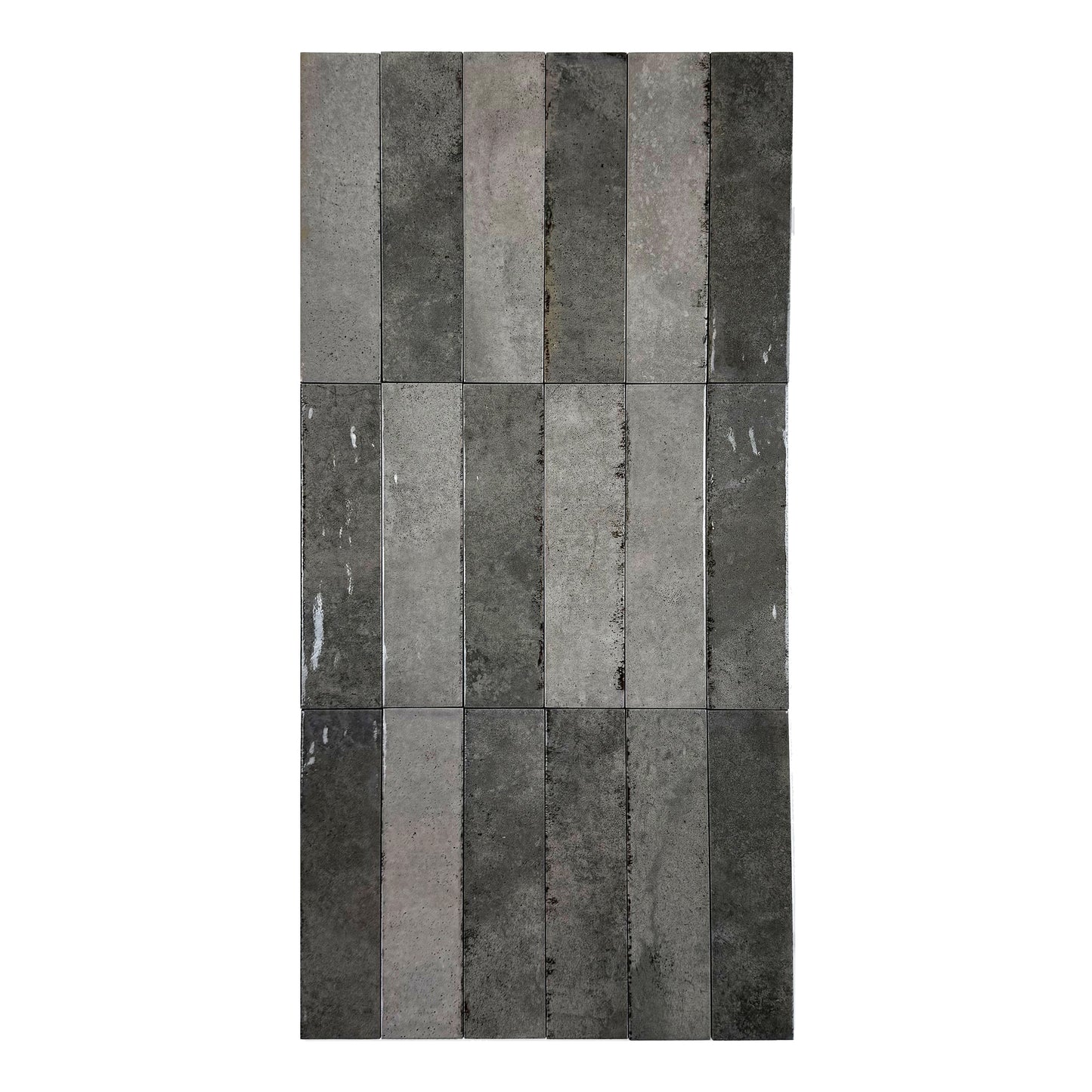 Spectrum Grey Mixed Glossy Porcelain Artisanal Tile