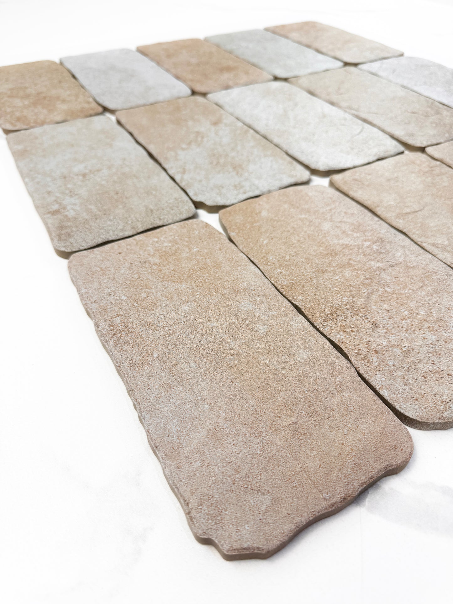 Spanish Earthy Elegance  Soft Beige Matte Porcelain Artisanal Tile