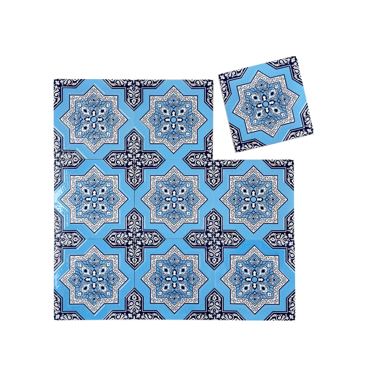 Royal Souk  Moroccan Style Glossy Ceramic Tile  Pattern 204