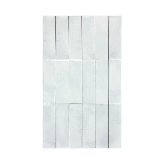 Spanish Radiant Gloss  White Glossy Glazed Ceramic Artisanal Tile