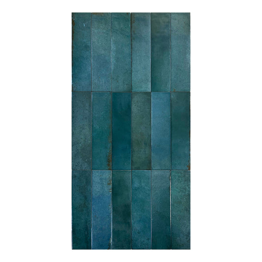 Spectrum Dark Green Glossy Porcelain Artisanal Tile