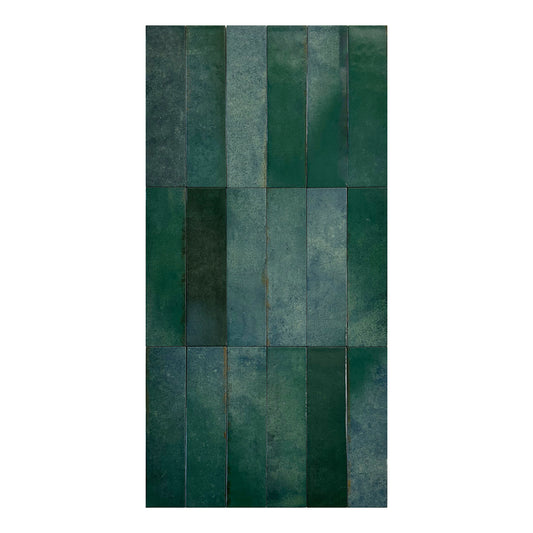 Spectrum Green Glossy Porcelain Artisanal Tile