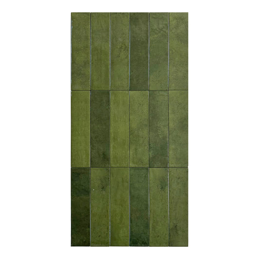 Spectrum Olive Glossy Porcelain Artisanal Tile