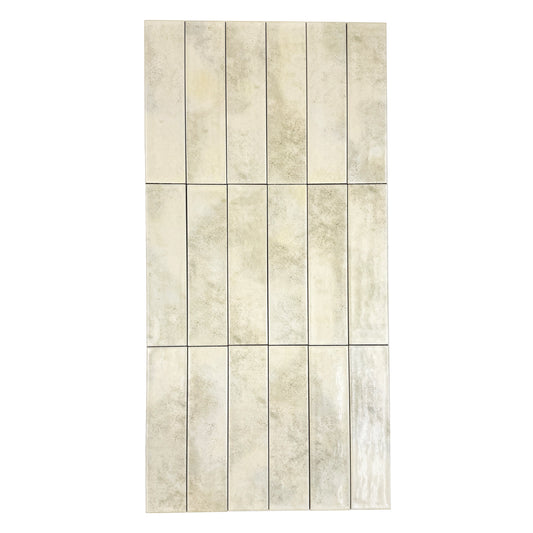 Aurora Vibes Off White & light Grey Semimatte Porcelain Artisanal Tile