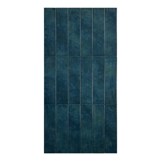 Aurora Vibes  Sea Green  Semimatte Porcelain Artisanal Tile