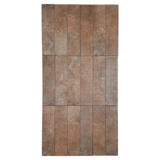 Spectrum Dark Red Matte Porcelain Artisanal Tile