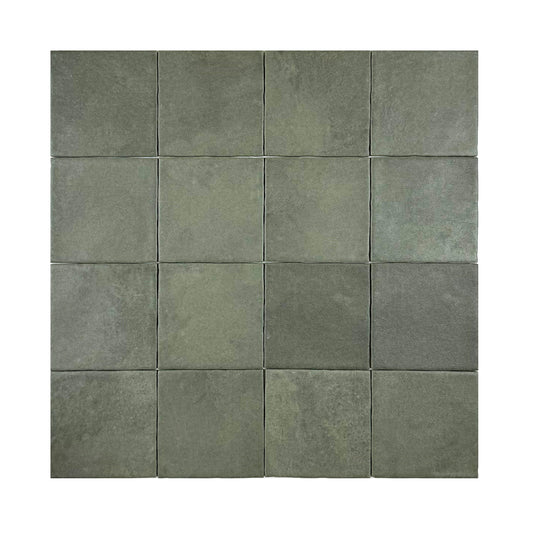 Artisan Essence Earthy Green Matte Porcelain Artisanal Tile