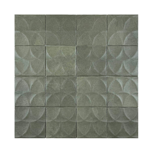 Artisan Essence Textured Green Matte Porcelain Artisanal Tile