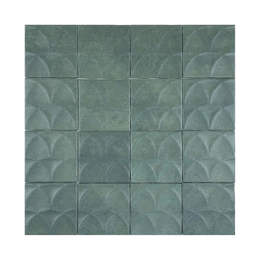 Artisan Essence Textured Garden Green Matte Porcelain Artisanal Tile