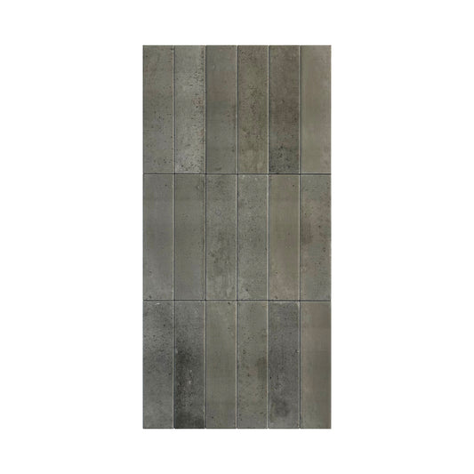 Elegant Contrast Dark Grey Matte Porcelain Artisanal Tile